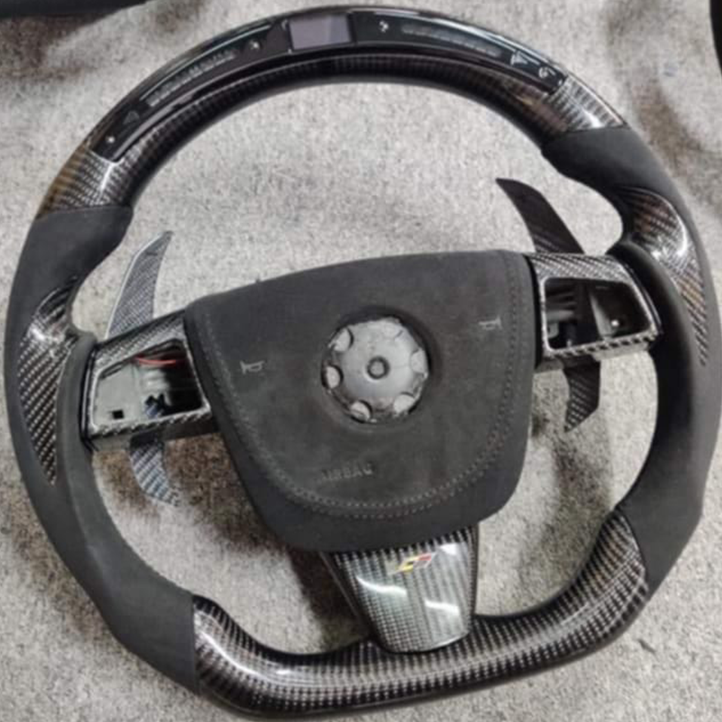 2008 - 2015 Cadillac CTS CTS-V "V2" - Custom Airbag Cover for Steering Wheel with options