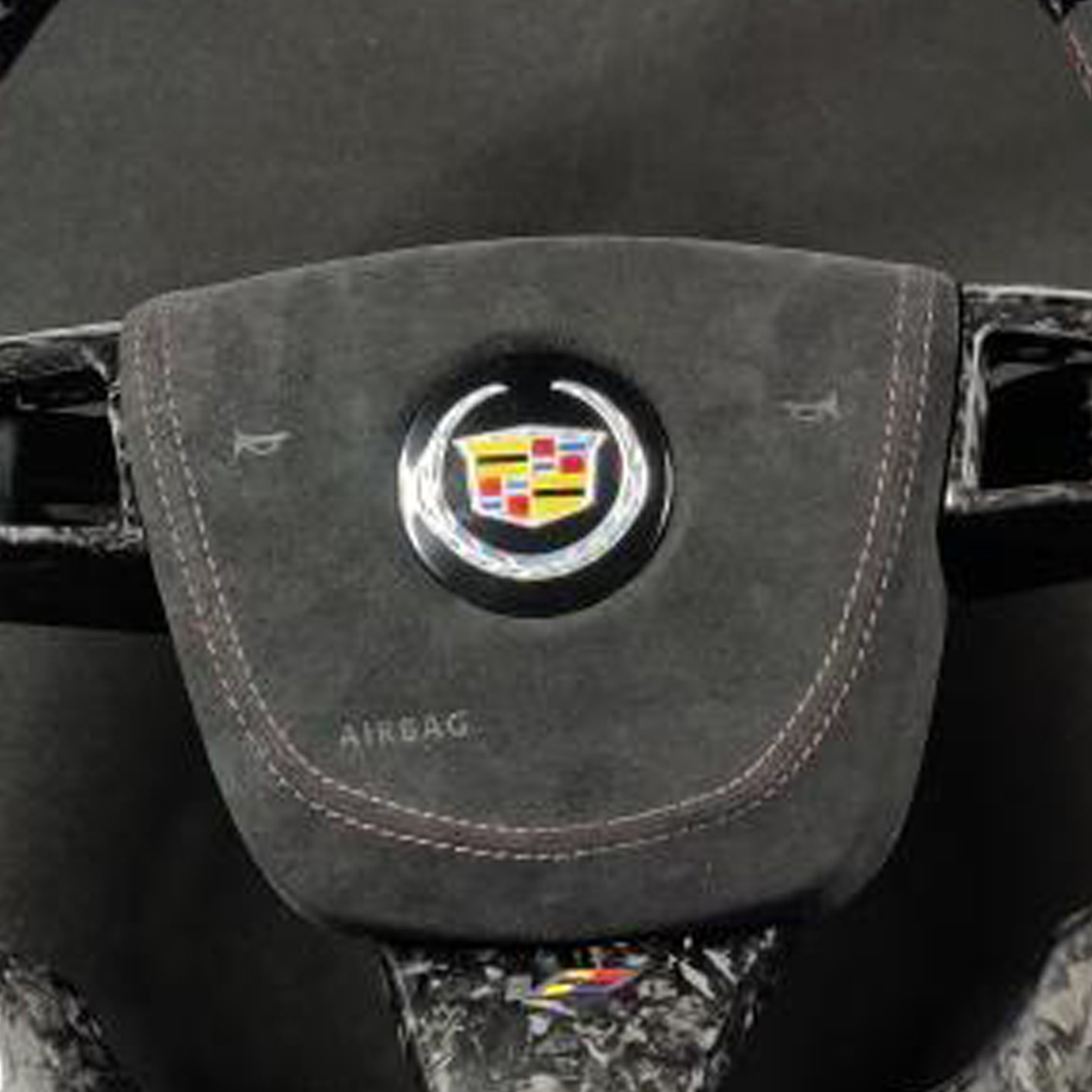 2008 - 2015 Cadillac CTS CTS-V "V2" - Custom Airbag Cover for Steering Wheel with options