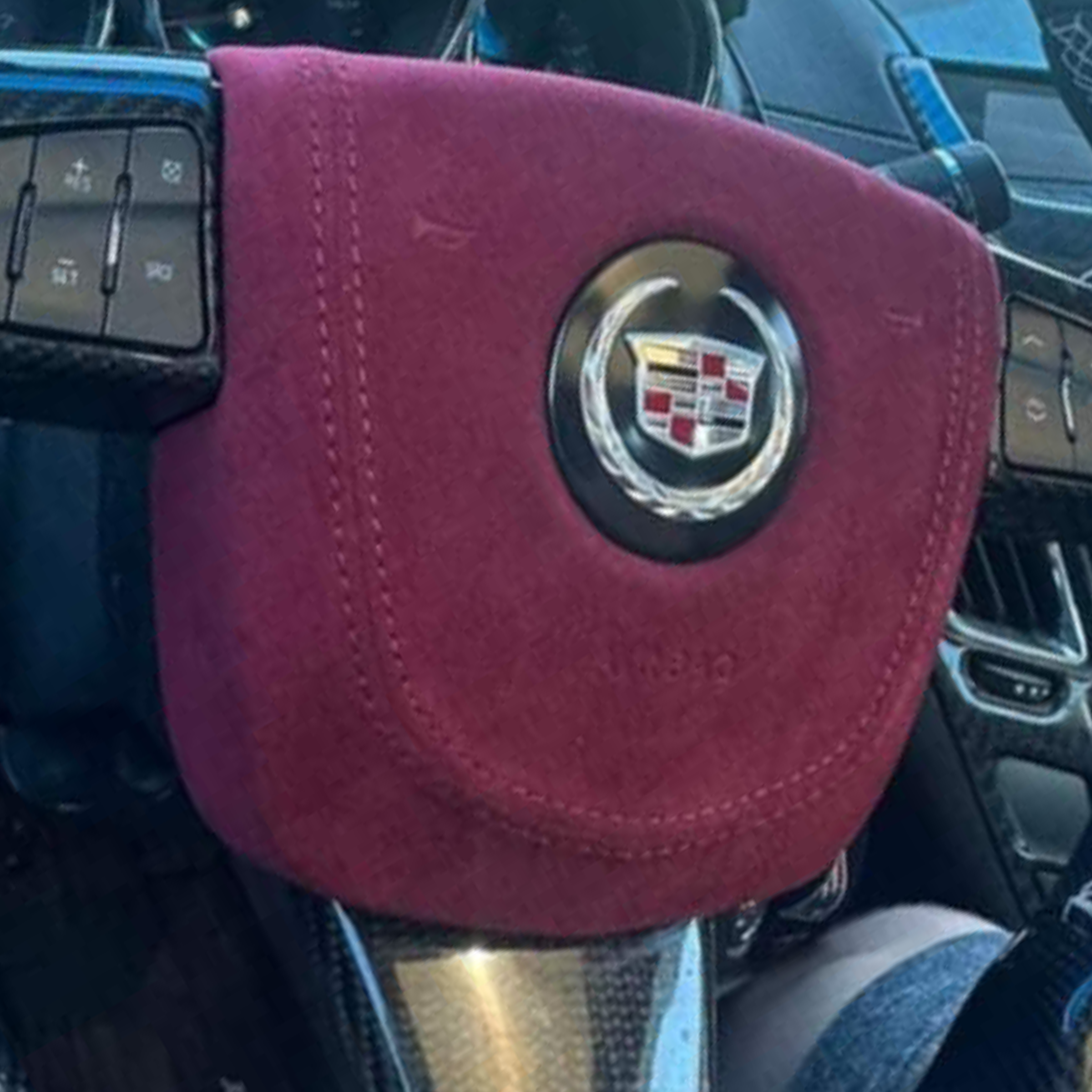 2008 - 2015 Cadillac CTS CTS-V "V2" - Custom Airbag Cover for Steering Wheel with options