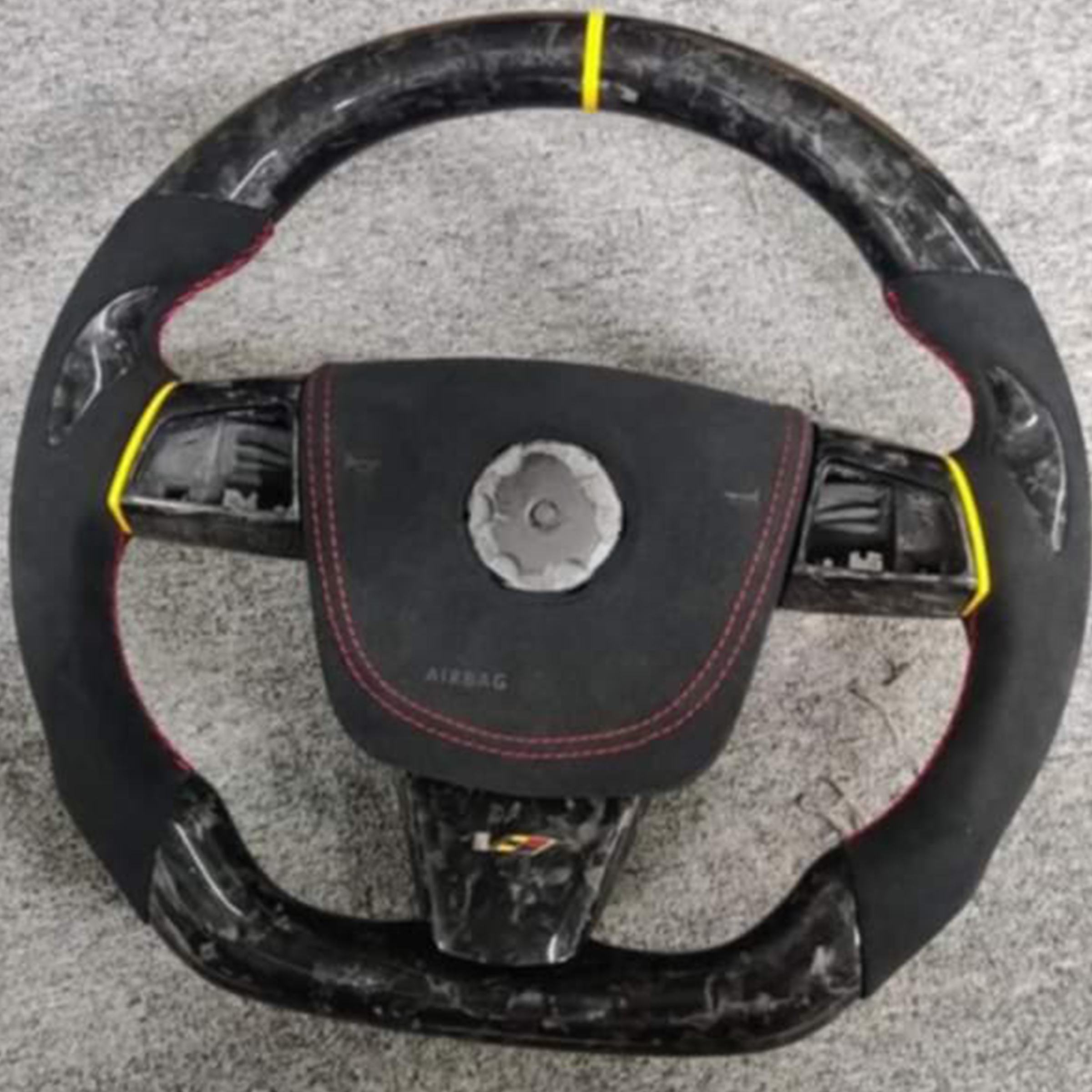 2008 - 2015 Cadillac CTS CTS-V "V2" - Custom Airbag Cover for Steering Wheel with options