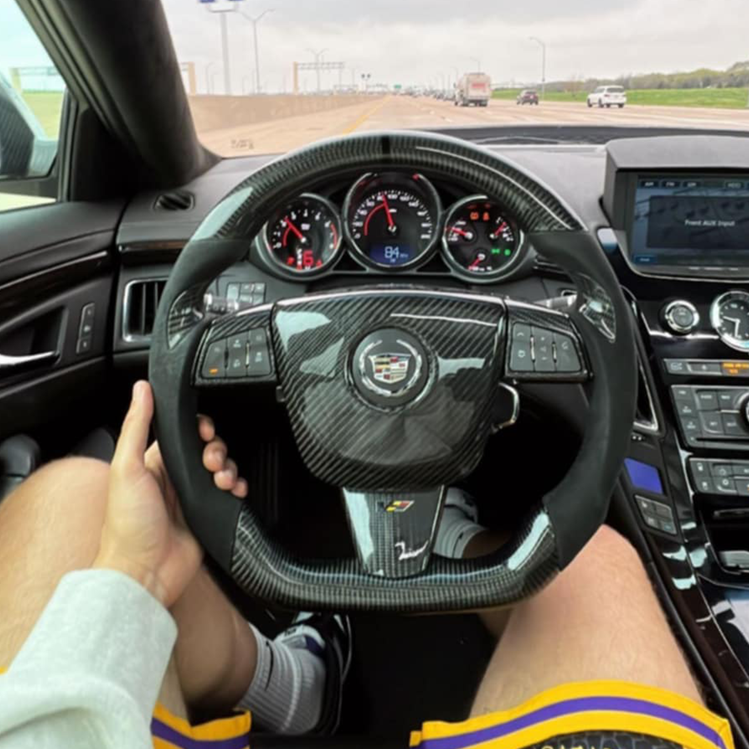 2008 - 2015 Cadillac CTS, CTS-V "V2" Custom Carbon Fiber Steering Wheel with options