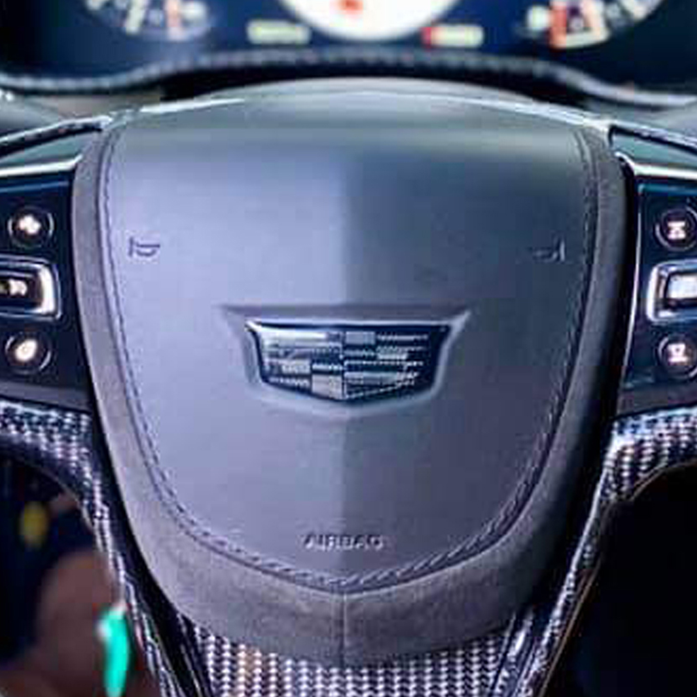 2013 - 2019 Cadillac ATS ATS-V - Custom Airbag Cover for Steering Wheel with options