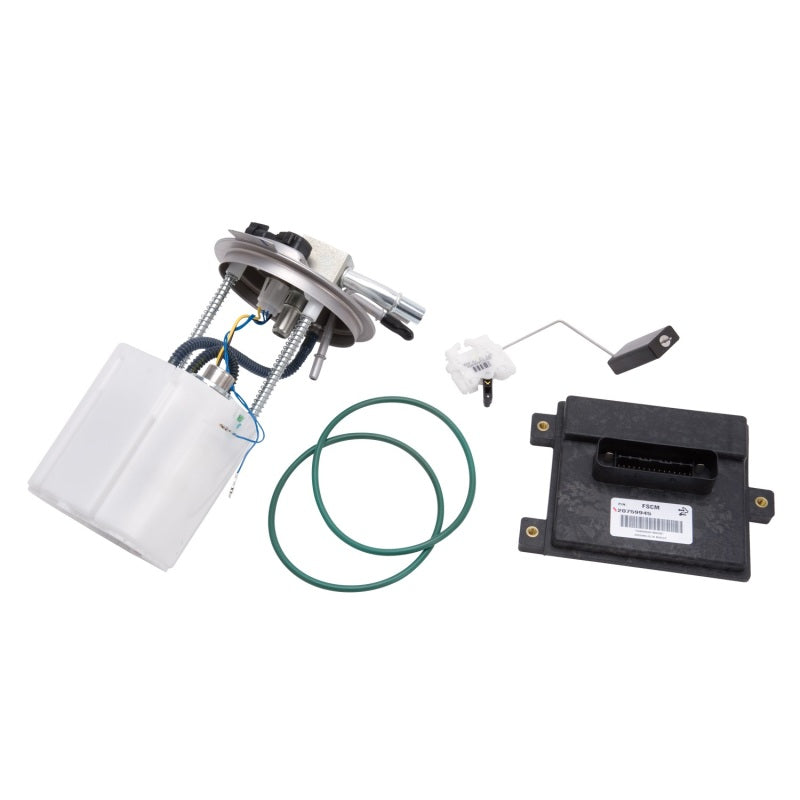Edelbrock Supercharger Supplemental Fuel Pump Kit for GM SUV 1500 2007-2009 4.8L 5.3L non-flex fuel engine, fuel pump components.