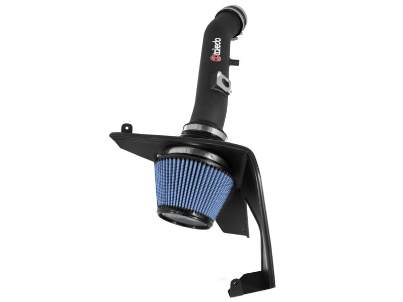 aFe Takeda Stage-2 Pro 5R cold air intake system installed in a 2015-2017 Lexus RC 350 3.5L engine bay with sleek black intake tubes