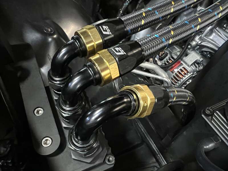 GReddy AN10 45 DEGREE HOSE END SWIVEL BLACK/GOLD ANODIZED