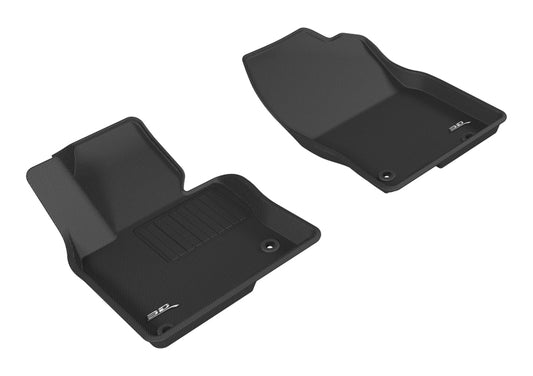 Black 3D MAXpider Kagu 1st row rubber floor mat for Mazda CX-5 2017-2020, featuring textured surface and custom fit.