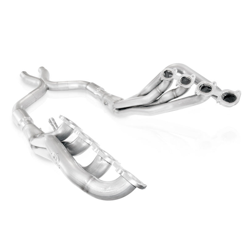 Stainless Works 2007-14 Shelby GT500 headers with 1-7/8 inch primaries, high-flow cats, and X-pipe for enhanced performance