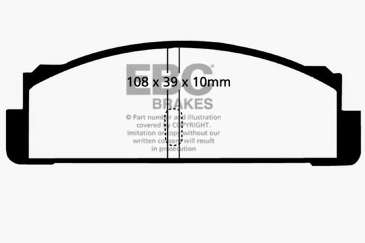 EBC Greenstuff rear brake pads for Fiat 124 1.6, high-performance braking components for improved stopping power.