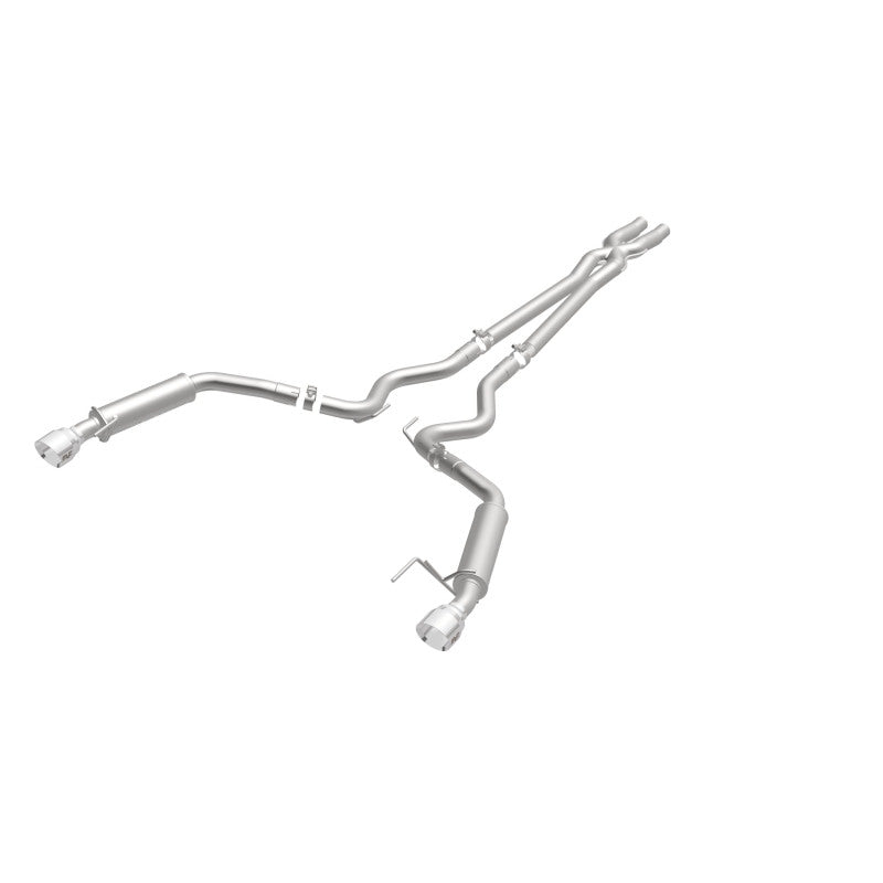 MagnaFlow 2.5-inch SS cat back exhaust system with dual split polished tips for 2015 Ford Mustang V6 3.7L.