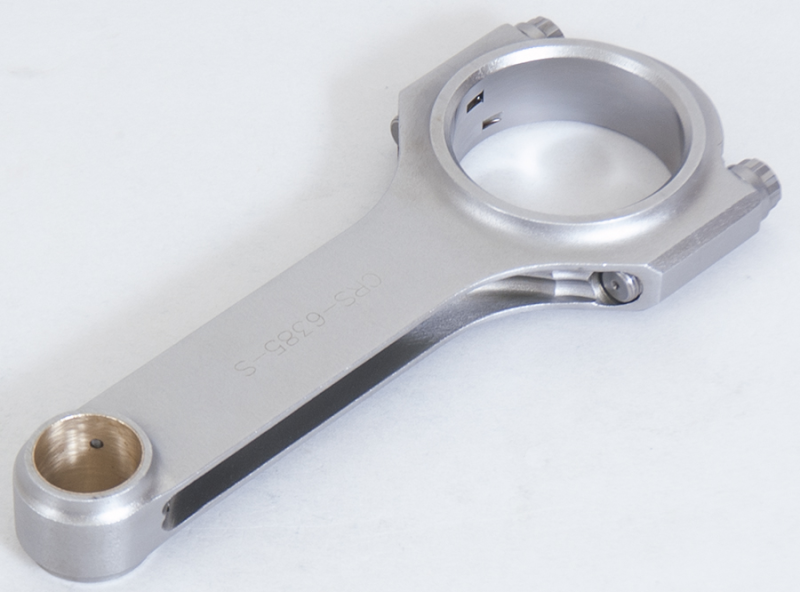 Eagle Chevrolet big block H-beam connecting rods with ARP L19 bolts for 8-cylinder engine, set of 8, shown in image.