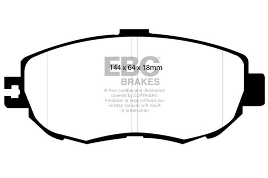 EBC Ultimax2 front brake pads for Lexus LS400 1993-1994, OE type, showing the brake pad pair with metal backing plates