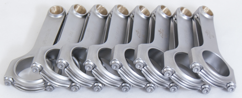 Eagle Mitsubishi 4G63 6-bolt connecting rods set with H-beam design and 22mm pin for 4-cylinder engine rebuilds.