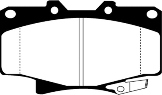 EBC Ultimax2 front brake pads for Lexus LX450 1996-1997, OE quality, shown in the image with brake pad packaging.