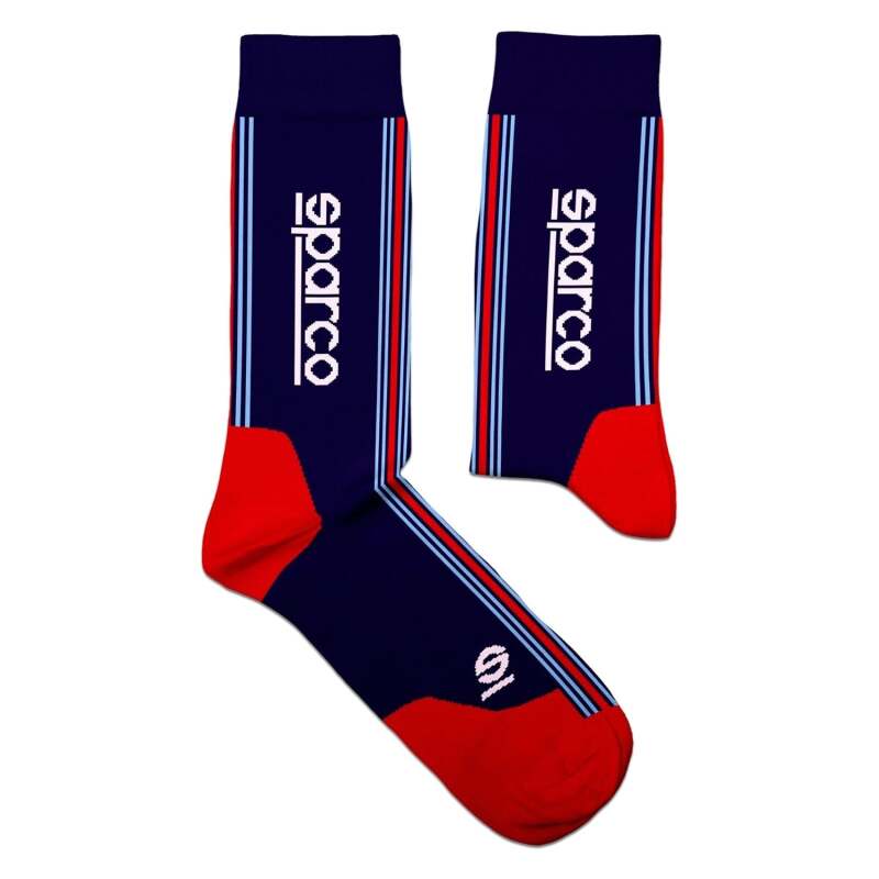 Sparco Martini BM/RD socks in size 41-46, featuring racing-inspired red design, made for comfortable, stylish footwear.