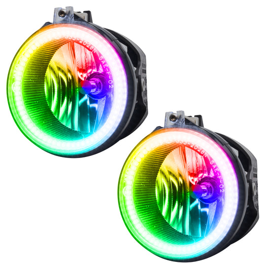 Oracle ColorSHIFT fog lights for Chrysler Aspen 2007-2009, LED SMD fog lights with vibrant color-changing features.