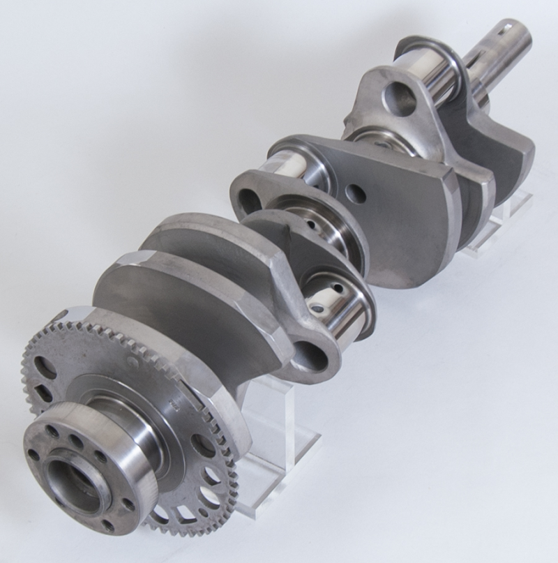 Eagle Chevrolet LS forged 4340 steel crankshaft with 4.125-inch stroke and 58-tooth reluctor, long snout design, shown in image.