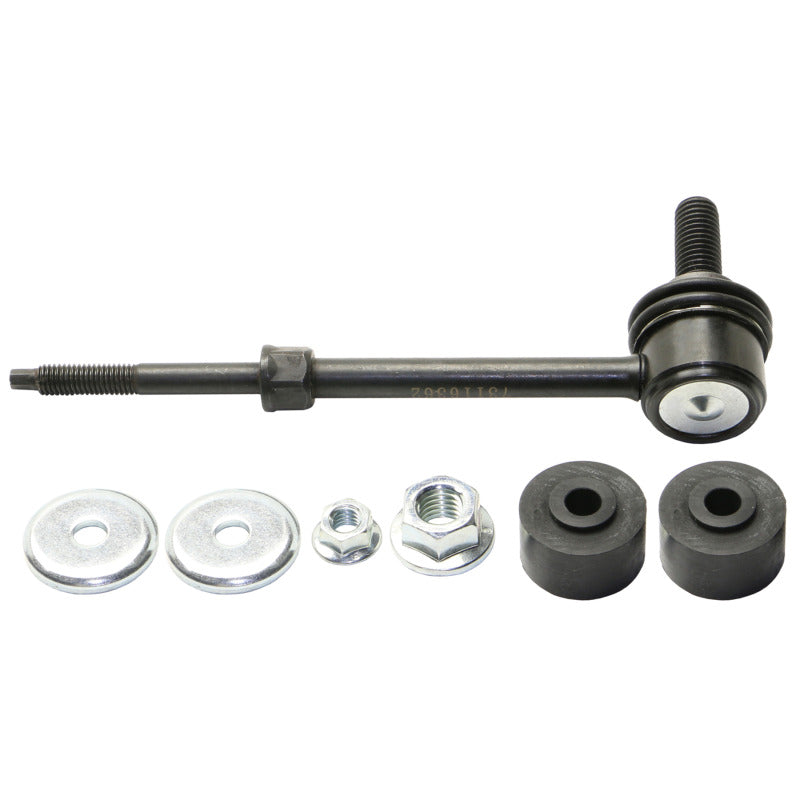 Moog Chevrolet Equinox rear sway bar endlinks, stabilizer bar link kit, showing metal components with rubber bushings.