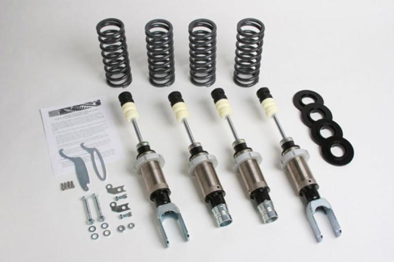 Progress Technology coilovers for Acura Integra and Honda Civic with factory top hat, featuring 350lb front and 250lb rear spring rates.