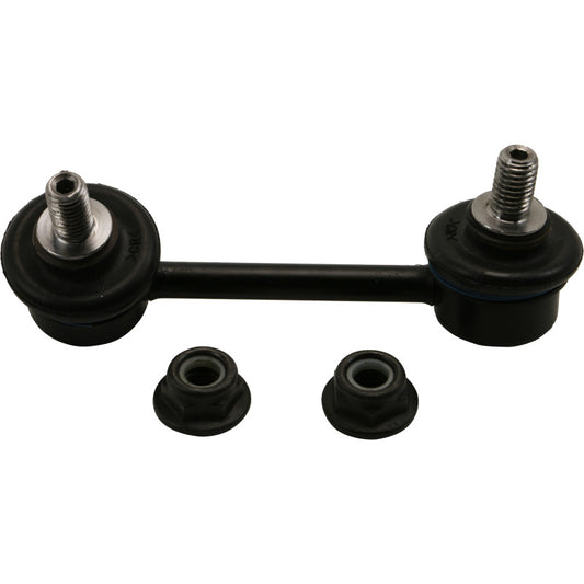 Moog rear right sway bar endlink kit for Toyota RAV4 2001-2005, showing the metal linkage component with rubber bushings.
