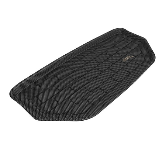 Black 3D MAXpider Tesla Model S 2021-2022 front cargo liner with 3D textured rubber floor mats.