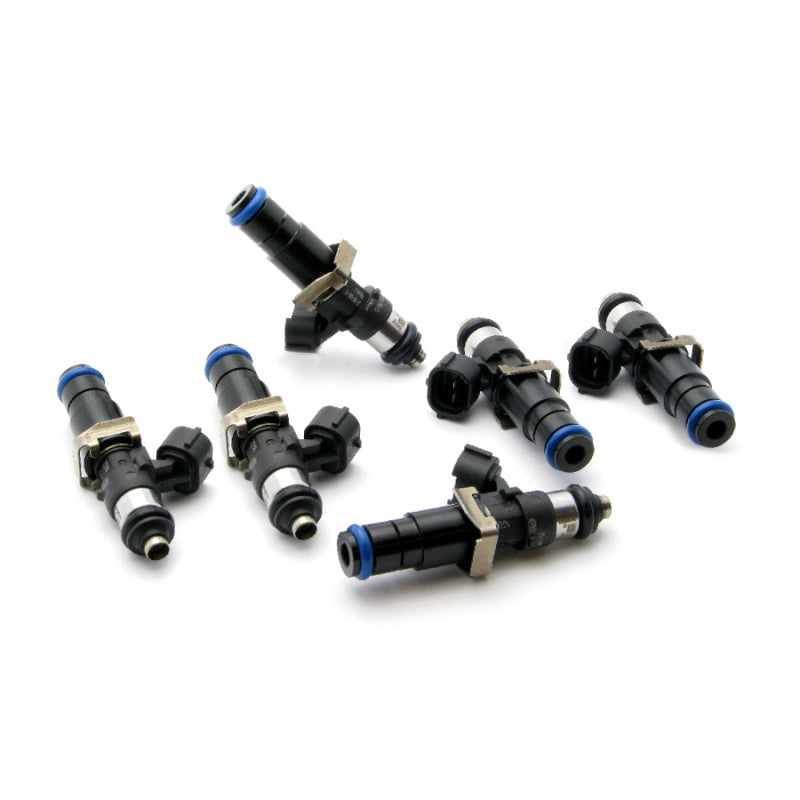 DeatschWerks 93-98 Toyota Supra TT 2200cc fuel injectors set for top feed conversion, 14mm O-ring, 6-cylinder performance parts