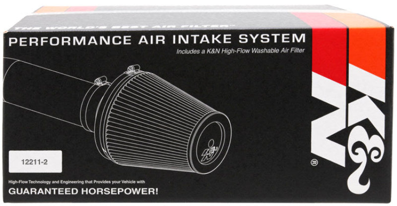 K&N Engineering cold air intake system for 2014-2015 Toyota Tundra V8 4.7L/5.7L engine, showing the air filter and intake tubing.