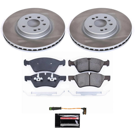 PowerStop performance semi-coated front brake rotor kit for Mercedes-Benz R500, includes high-quality brake rotors.