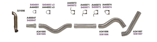 Diamond Eye Performance Catback exhaust system for 2006-2007 Chevy/GMC 6.6L Duramax 2500/3500 with stainless steel TDP muffler