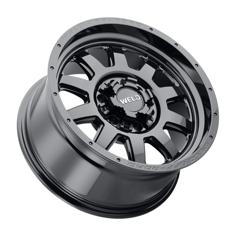 Weld Stealth 18x9 forged wheel in gloss black with 6x135 bolt pattern, 5 lug, 106.1mm hub bore, non-Black Lite finish.