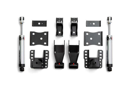 QA1 Chevrolet Silverado 4WD lowering spindles for 2007-2016, adjustable from 4 to 6 inches, used in suspension modification.