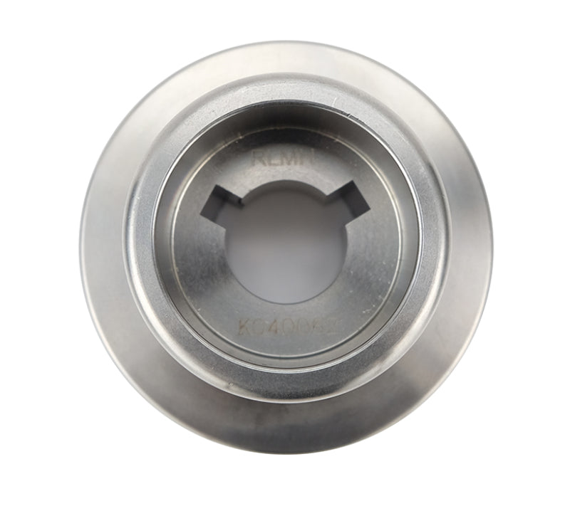 NRG stainless steel short spline adapter for marine steering wheel hubs with 3/4 keyway tapered shaft.