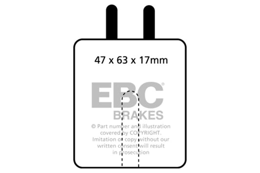 EBC greenstuff front brake pads for Aston Martin DB4 3.7 Vantage, high-performance brake pads for enhanced stopping power.