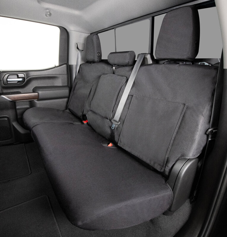 Covercraft Endura waterproof second row seat covers for Toyota Prius 23-26, custom-fit fabric protection with durable waterproof material.