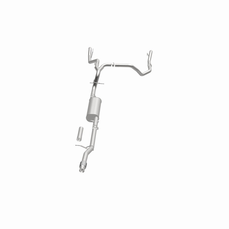 Magnaflow catback exhaust kit for Chevrolet Silverado 1500 5.3L, direct-fit replacement exhaust system with polished tips.