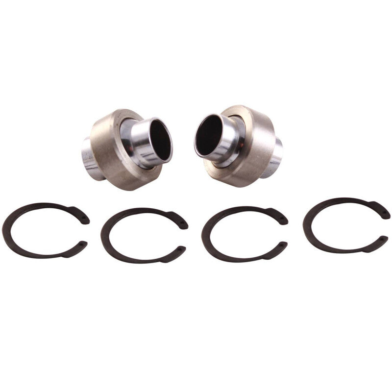 QA1 bearing kit with .500 inch diameter Teflon-lined bearings and snap rings, designed for smooth, durable motion.