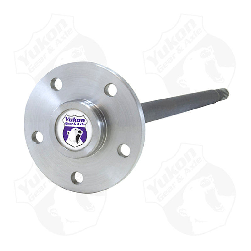 Yukon Gear left hand axle for Model 35 rear, 27 spline, 30.5 inch length, bolt-in drivetrain component, durable automotive part.