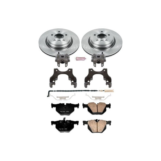 PowerStop rear brake kit with calipers for 2006 BMW 330i, includes OE-style brake components and hardware.