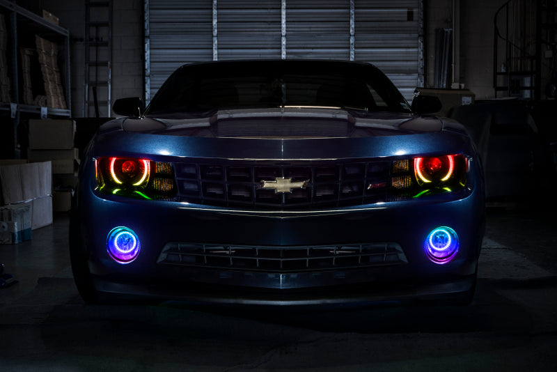 Oracle Lighting Chevrolet Camaro 2010-2013 LED Fog Halo Kit in ColorSHIFT with vibrant halo lights around fog lights