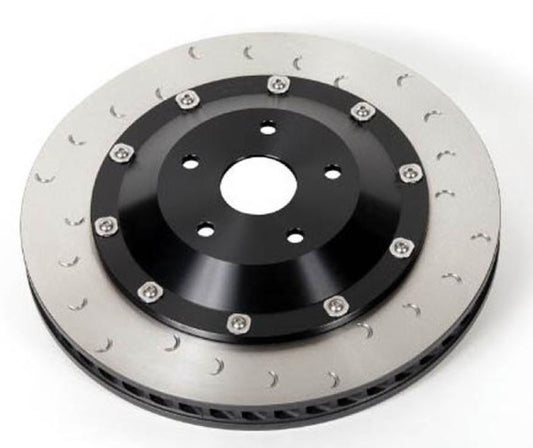 Alcon rear right slotted brake rotor assembly for BMW M3 F80 2015+ with 380x32mm size, featuring ventilated design.