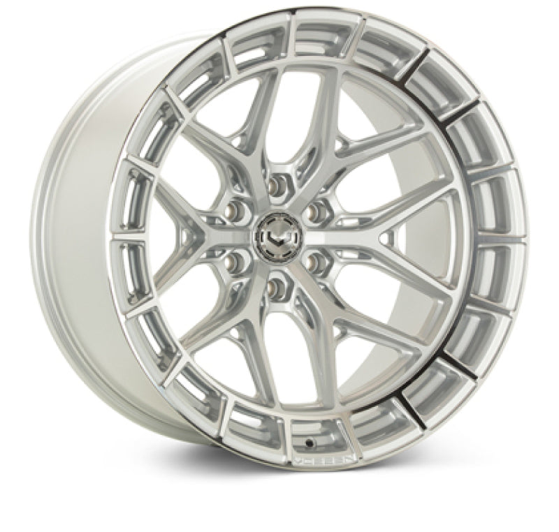 Vossen HFX-1 18x9 forged wheel in silver polished finish, deep face design, 8x180 bolt pattern, ET18 offset