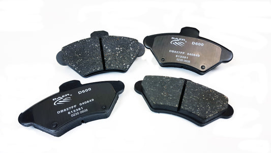 Baer Brakes performance claw brake pads for 1994-1998 Ford Mustang, showing the brake pad set with detailed friction surface.