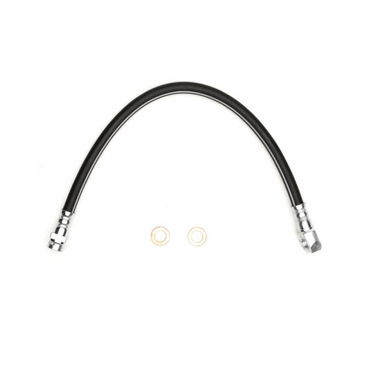 DFC brake line kit for Cadillac XLR rear left and right brake hoses, showing new rubber brake hoses and fittings.