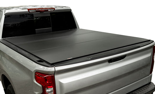 Access Tri-Fold Tonneau Cover for Chevy/GMC 1500 5ft 8in bed, hard fold design with urethane carbon fiber finish.