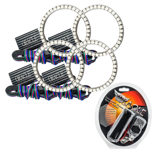 Oracle Lighting Ariel Atom 03-18 LED Dual Waterproof Halo Kit with ColorSHIFT for fog lights, featuring vibrant, customizable halo illumination.