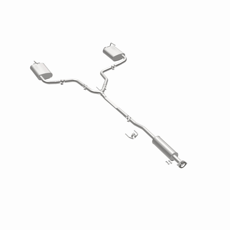Magnaflow catback exhaust kit for Nissan Altima 2.5L, direct-fit replacement with polished stainless steel muffler and pipes.