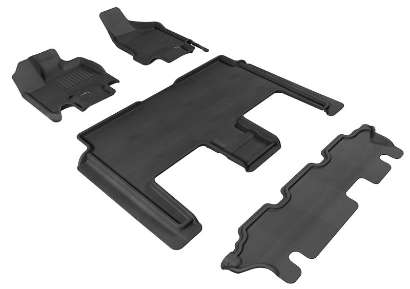3D MAXpider rubber floor mats set for 2008-2020 Dodge Grand Caravan with Stown Go bucket, full vehicle coverage, durable and custom-fit