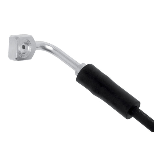 DFC 2007 Cadillac CTS front-left brake hose, part of brake line kit, showing a close-up of the flexible rubber brake hose.