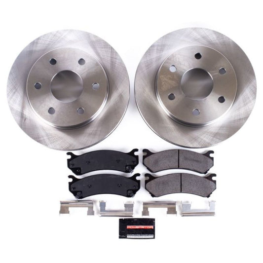 PowerStop OE front brake kit for 2002-2006 Cadillac Escalade, includes brake rotors and pads for reliable stopping power