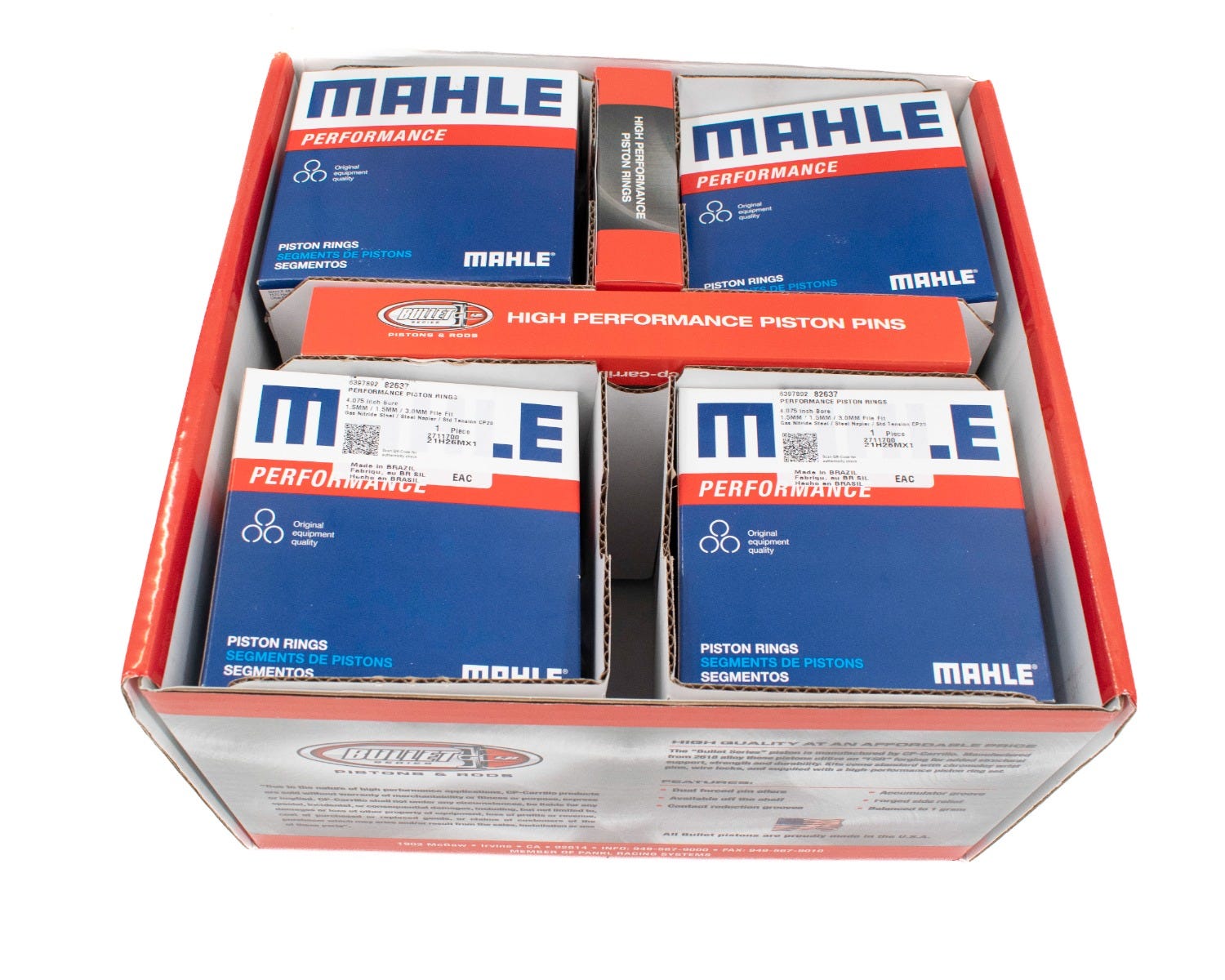 CP CARRILLO BULLET SERIES PISTON SET - 4.070" BORE - 4.000" STROKE - 2.7CC FLAT TOP - BLS1142-070-8