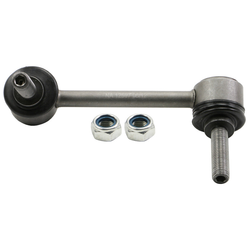 Moog front left sway bar endlink for Dodge Durango 2011-2015, durable stabilizer bar link kit with metal joints and rubber bushings.